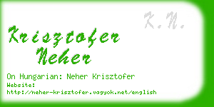 krisztofer neher business card